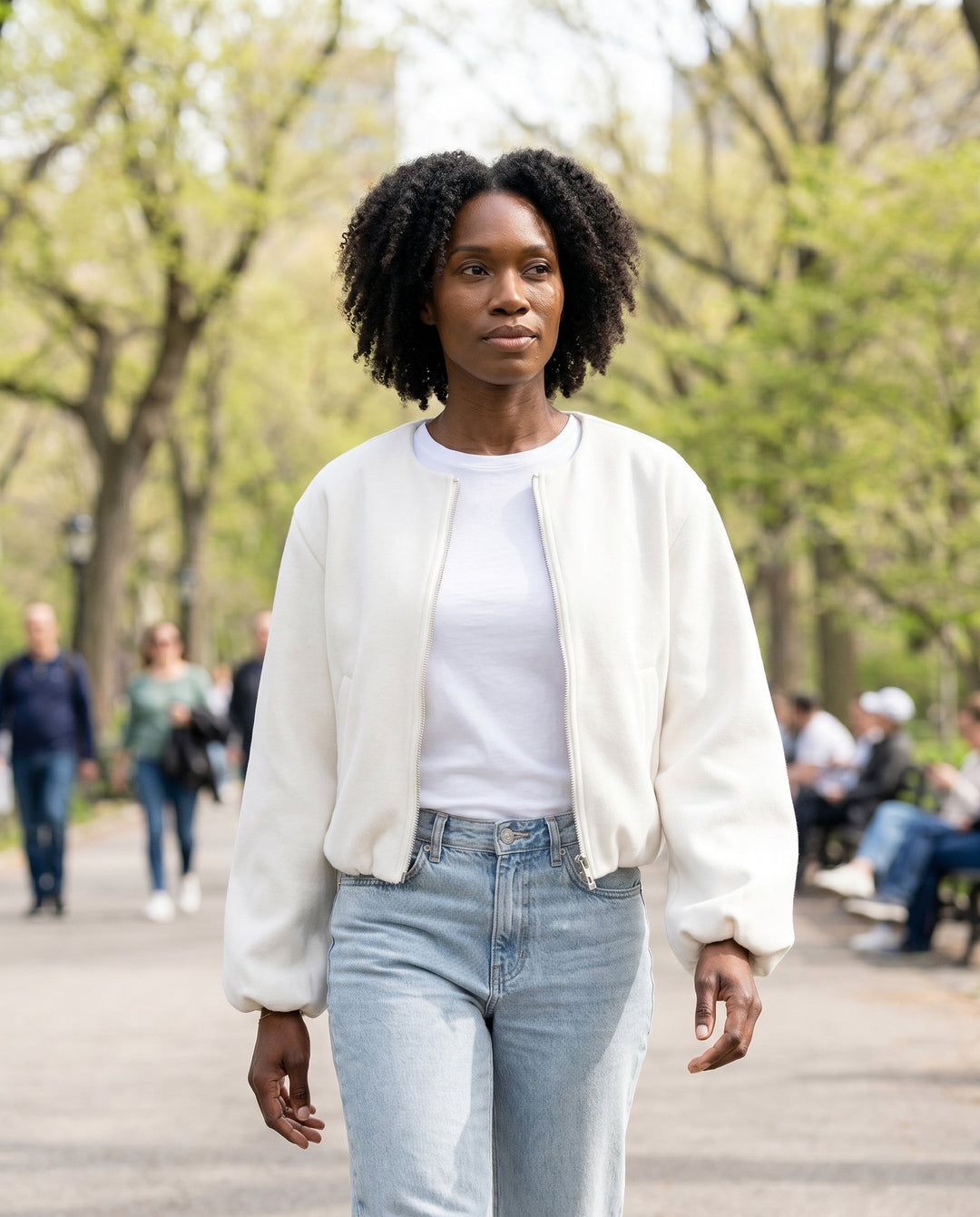 Women's Cropped Casual Bomber Jacket for Everyday Wear