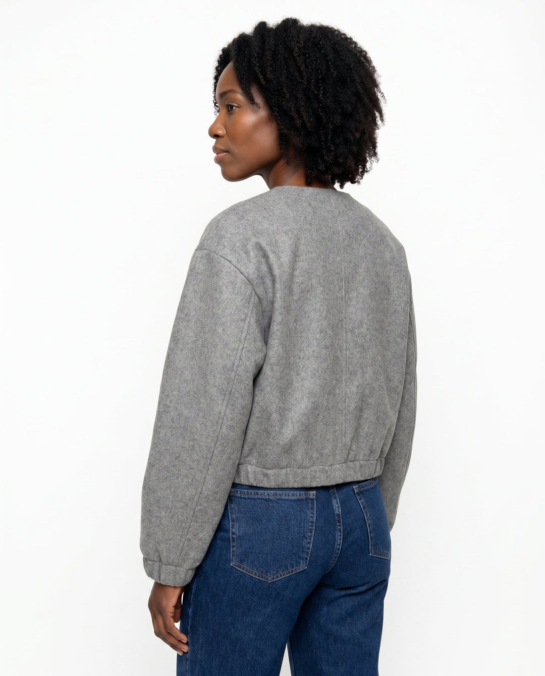 Women's Cropped Casual Bomber Jacket for Everyday Wear