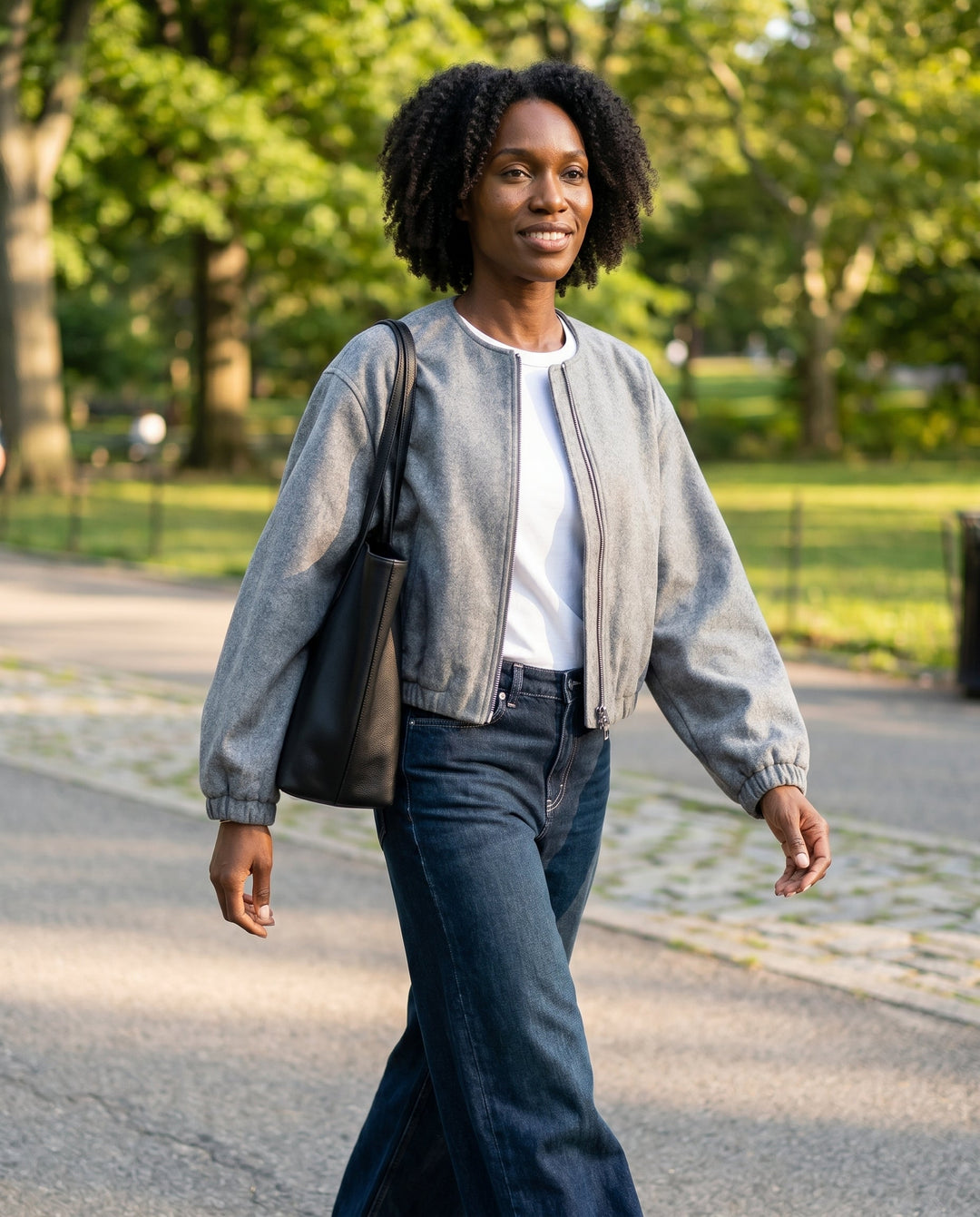 Women's Cropped Casual Bomber Jacket for Everyday Wear