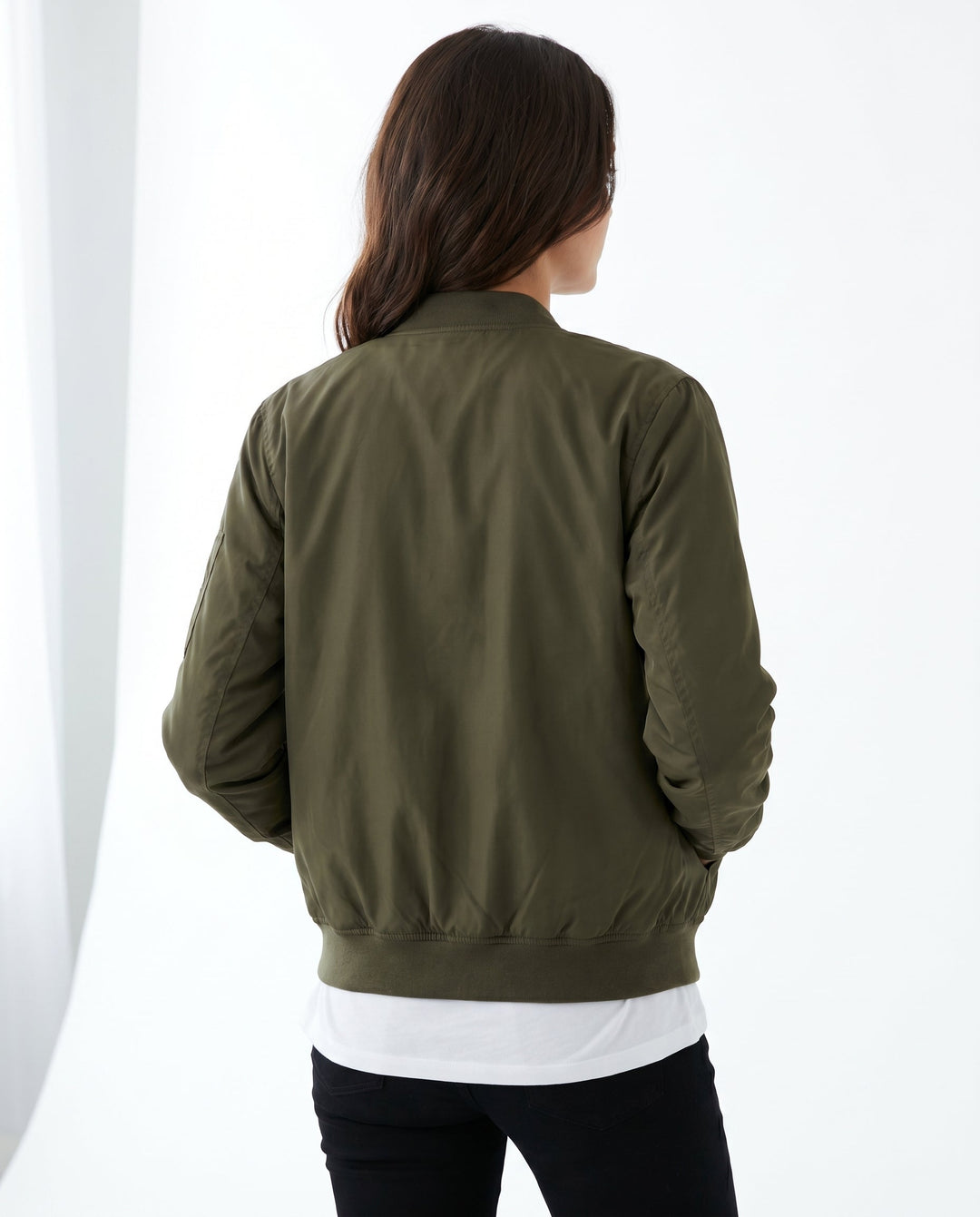 Women's Classic Relaxed Bomber Jacket for Everyday Casual Wear