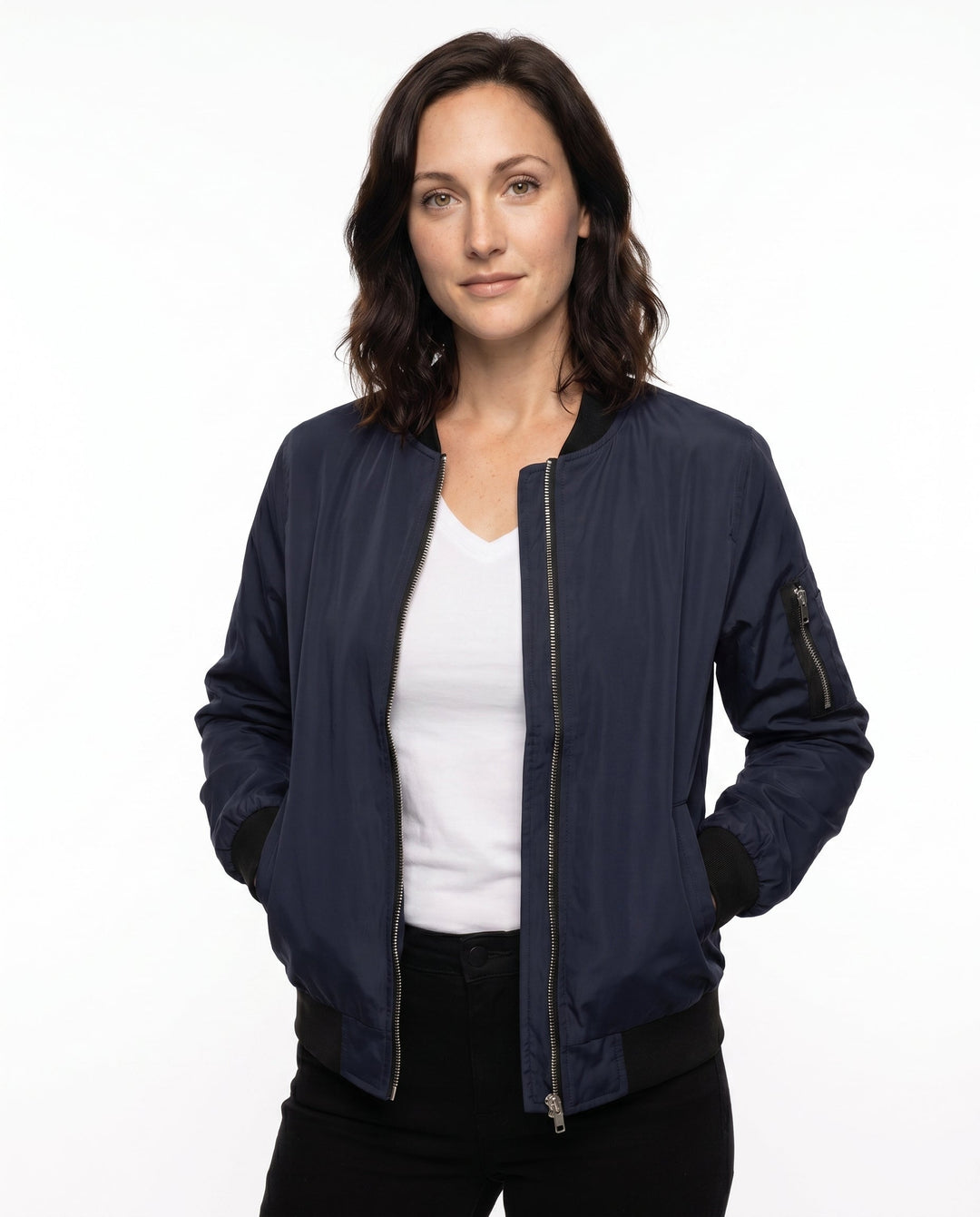 Women's Classic Relaxed Bomber Jacket for Everyday Casual Wear