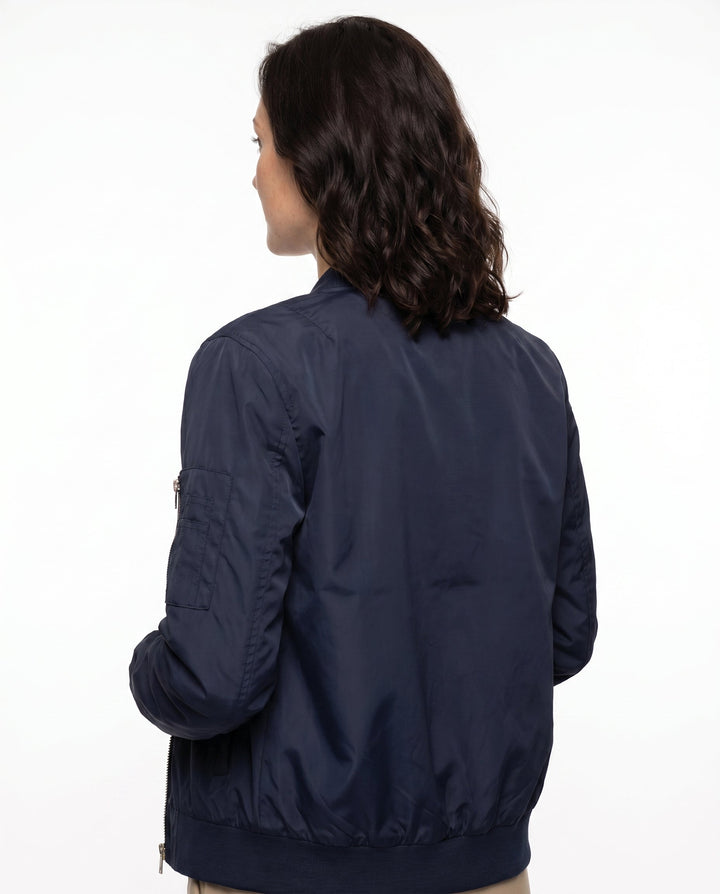 Women's Classic Relaxed Bomber Jacket for Everyday Casual Wear