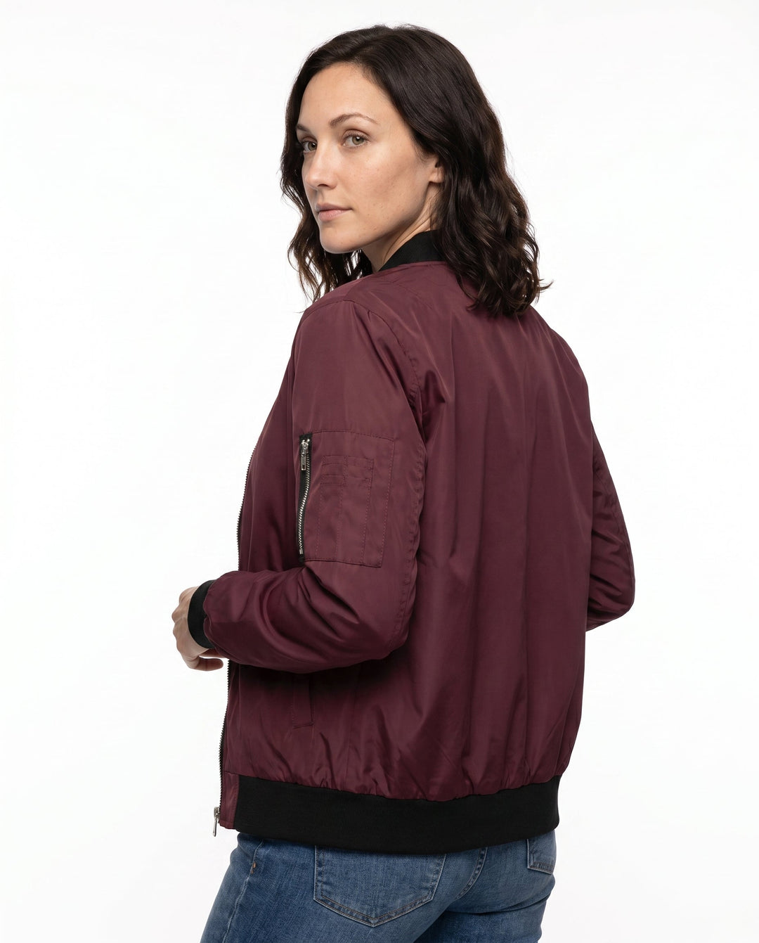 Women's Classic Relaxed Bomber Jacket for Everyday Casual Wear