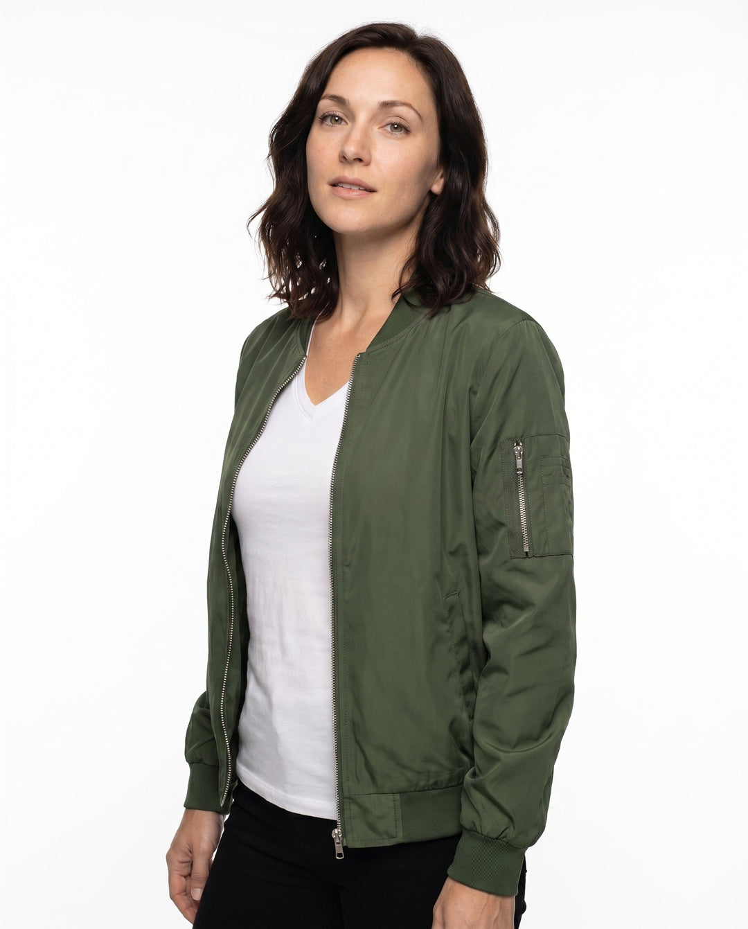 Women's Classic Relaxed Bomber Jacket for Everyday Casual Wear