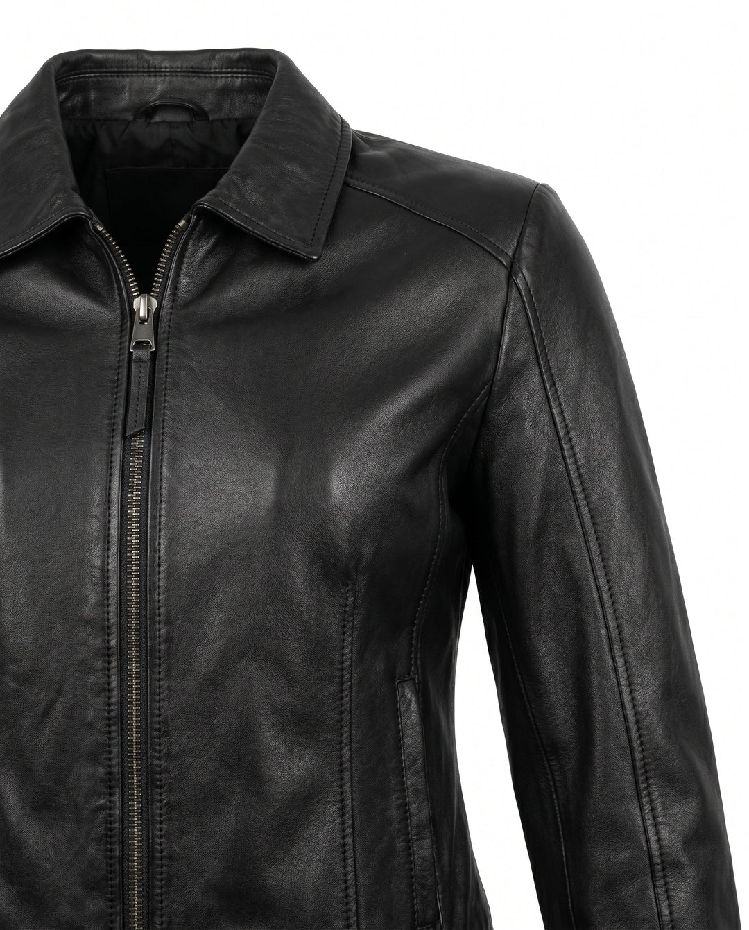 Women's Leather Jacket – Tailored Design for Versatile Casual Wear
