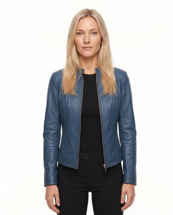 Women's Leather Jacket – Tailored Design for Versatile Casual Wear