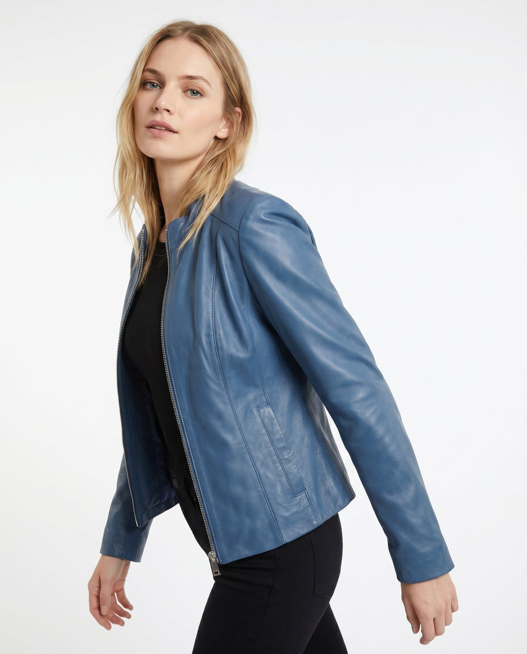 Women's Leather Jacket – Tailored Design for Versatile Casual Wear