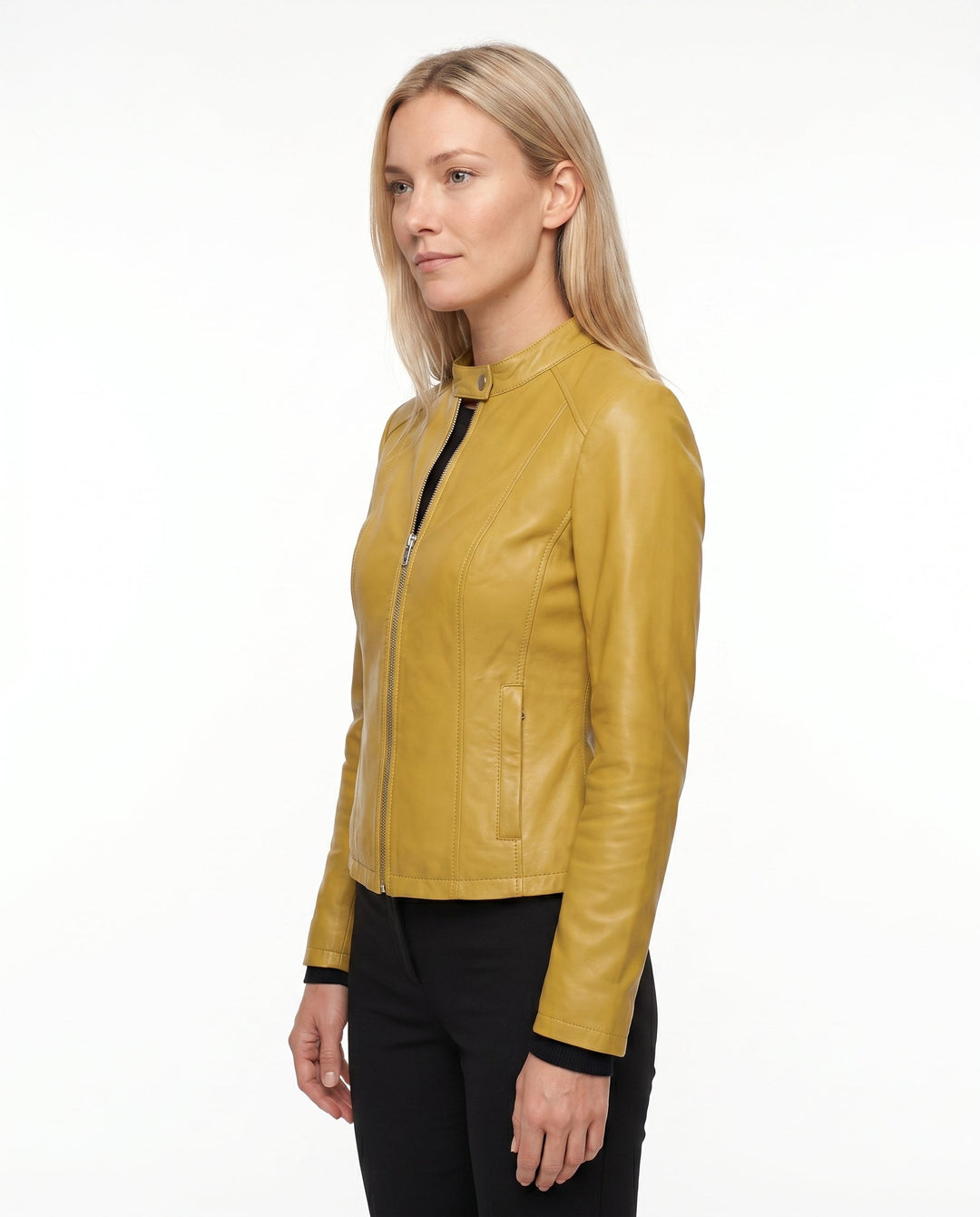 Women's Leather Jacket – Tailored Design for Versatile Casual Wear