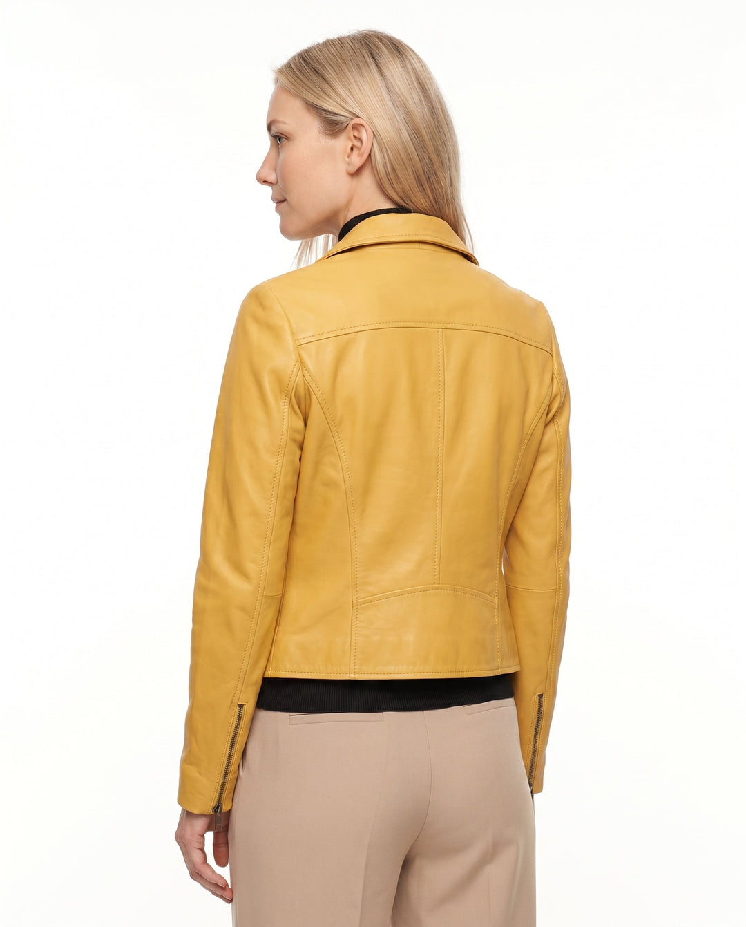 Women's Leather Jacket – Tailored Design for Versatile Casual Wear