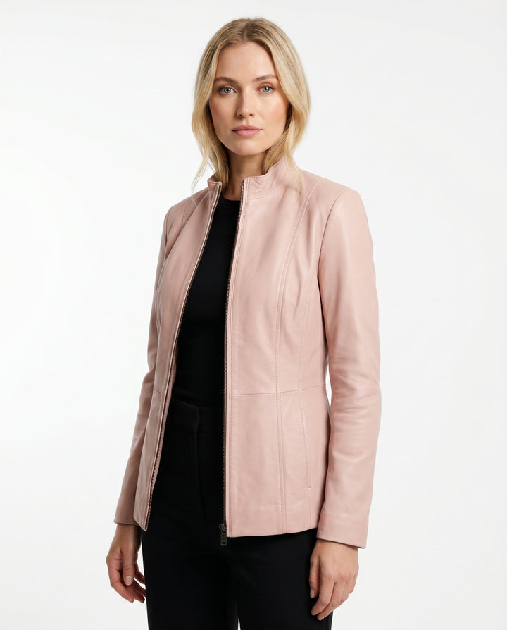 Women's Leather Jacket – Tailored Design for Versatile Casual Wear