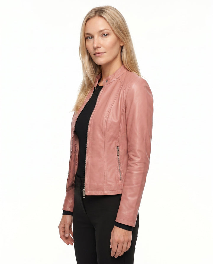 Women's Leather Jacket – Tailored Design for Versatile Casual Wear