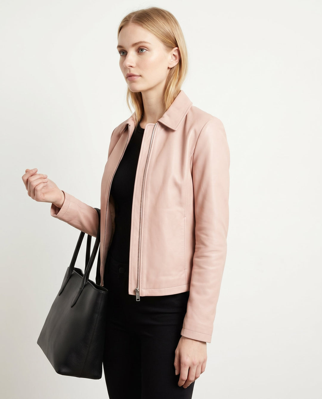 Women's Leather Jacket – Tailored Design for Versatile Casual Wear
