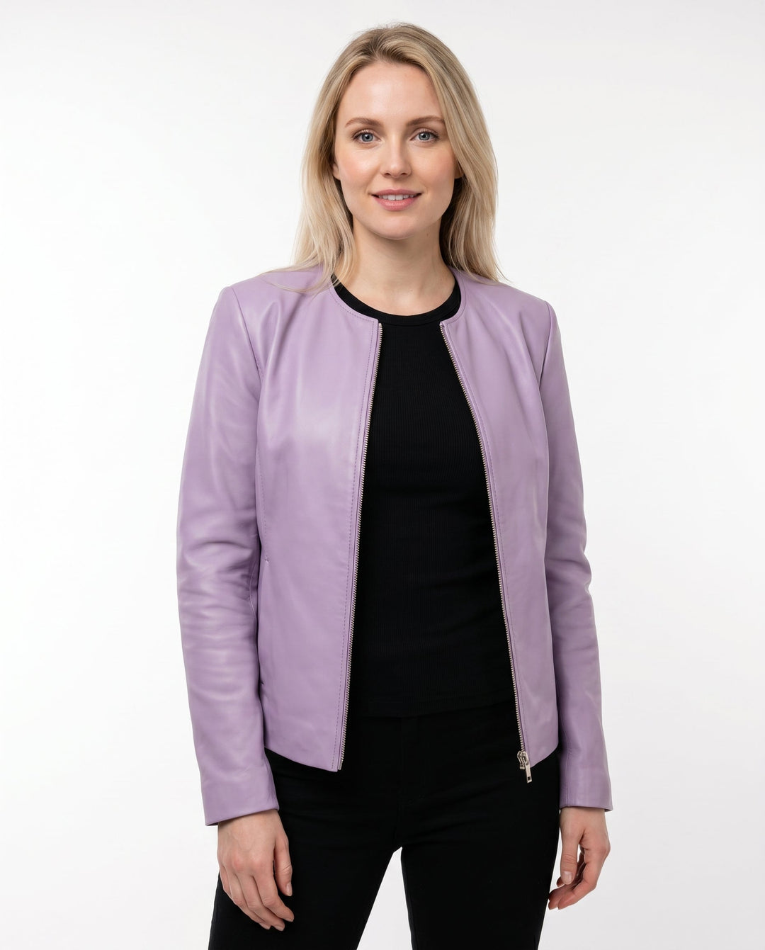 Women's Leather Jacket – Tailored Design for Versatile Casual Wear