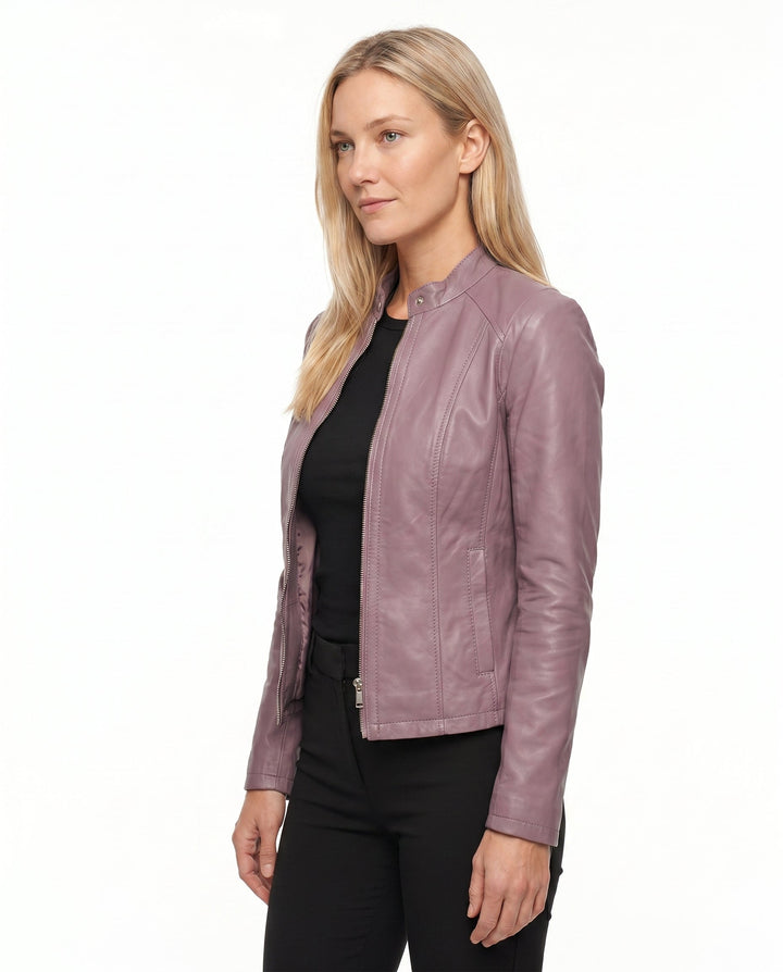 Women's Leather Jacket – Tailored Design for Versatile Casual Wear