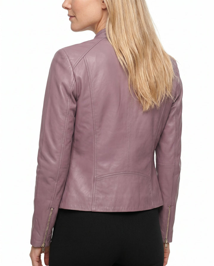 Women's Leather Jacket – Tailored Design for Versatile Casual Wear