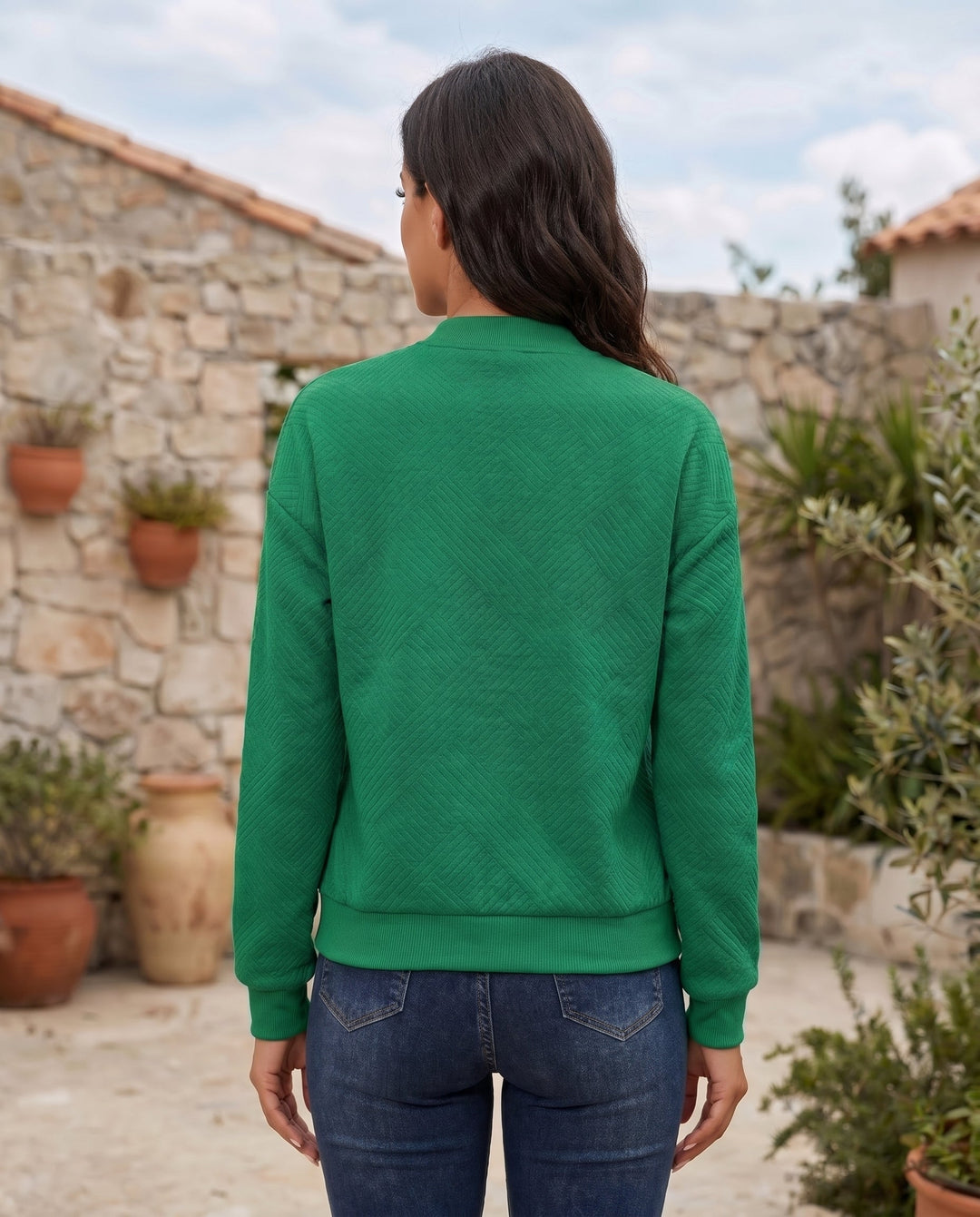 Women's Refined Textured Bomber Jacket