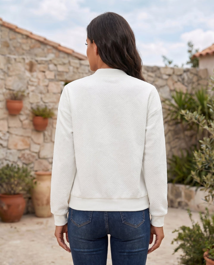 Women's Refined Textured Bomber Jacket
