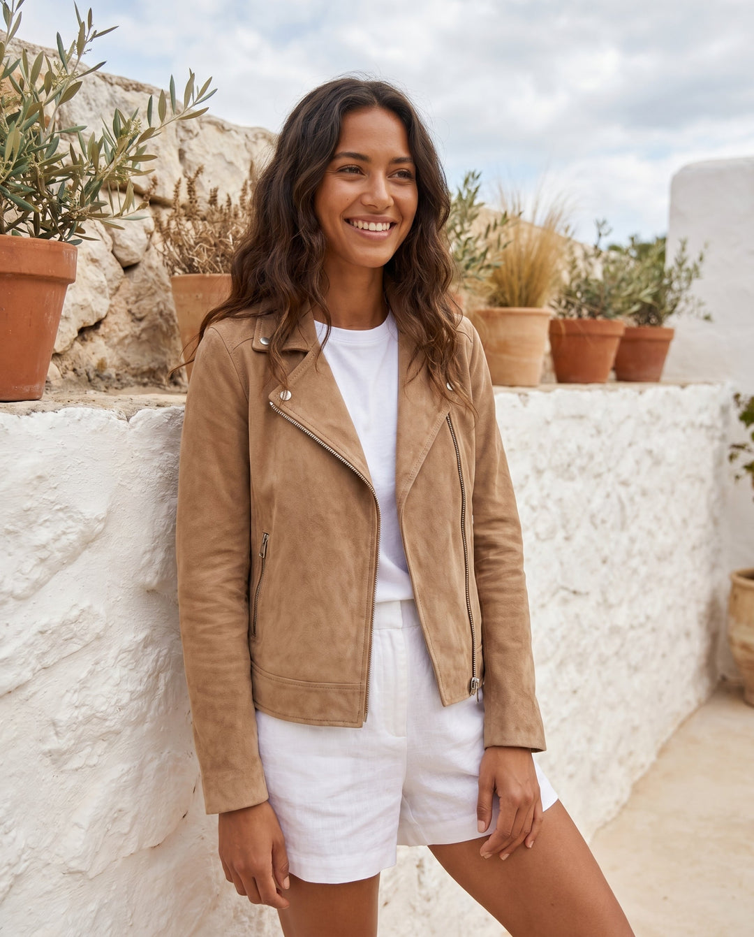 Women's Timeless Suede Biker Jacket