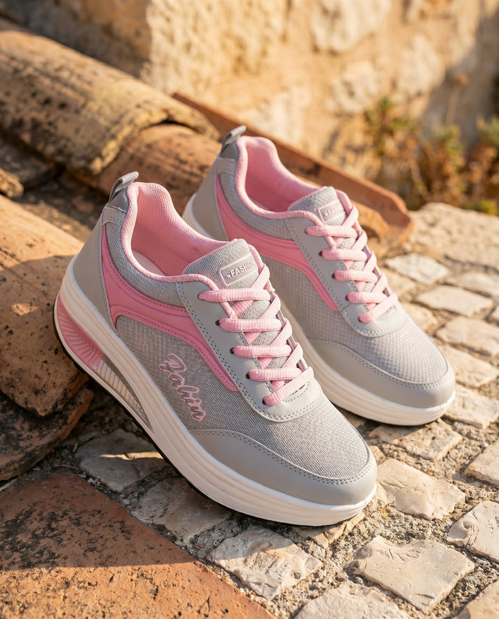 Rachel | Women's Glamorous Cushioned Lace-Up Sneakers