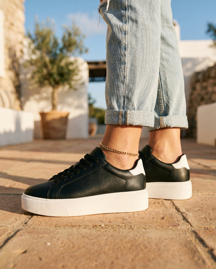 Rachel | Women's Glamorous Cushioned Lace-Up Sneakers