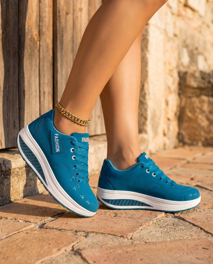 Rachel | Women's Glamorous Cushioned Lace-Up Sneakers
