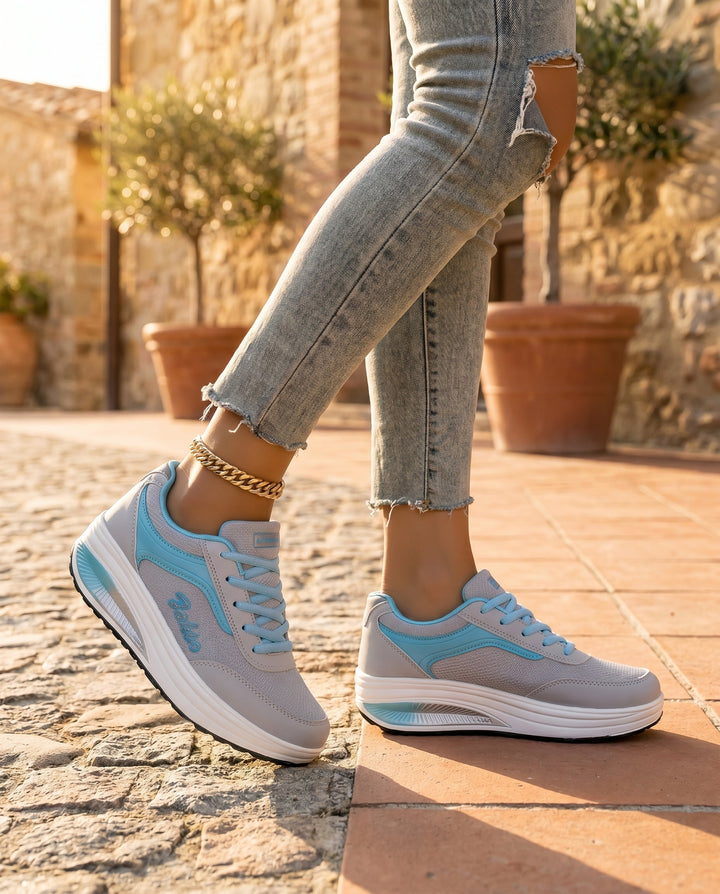 Rachel | Women's Glamorous Cushioned Lace-Up Sneakers