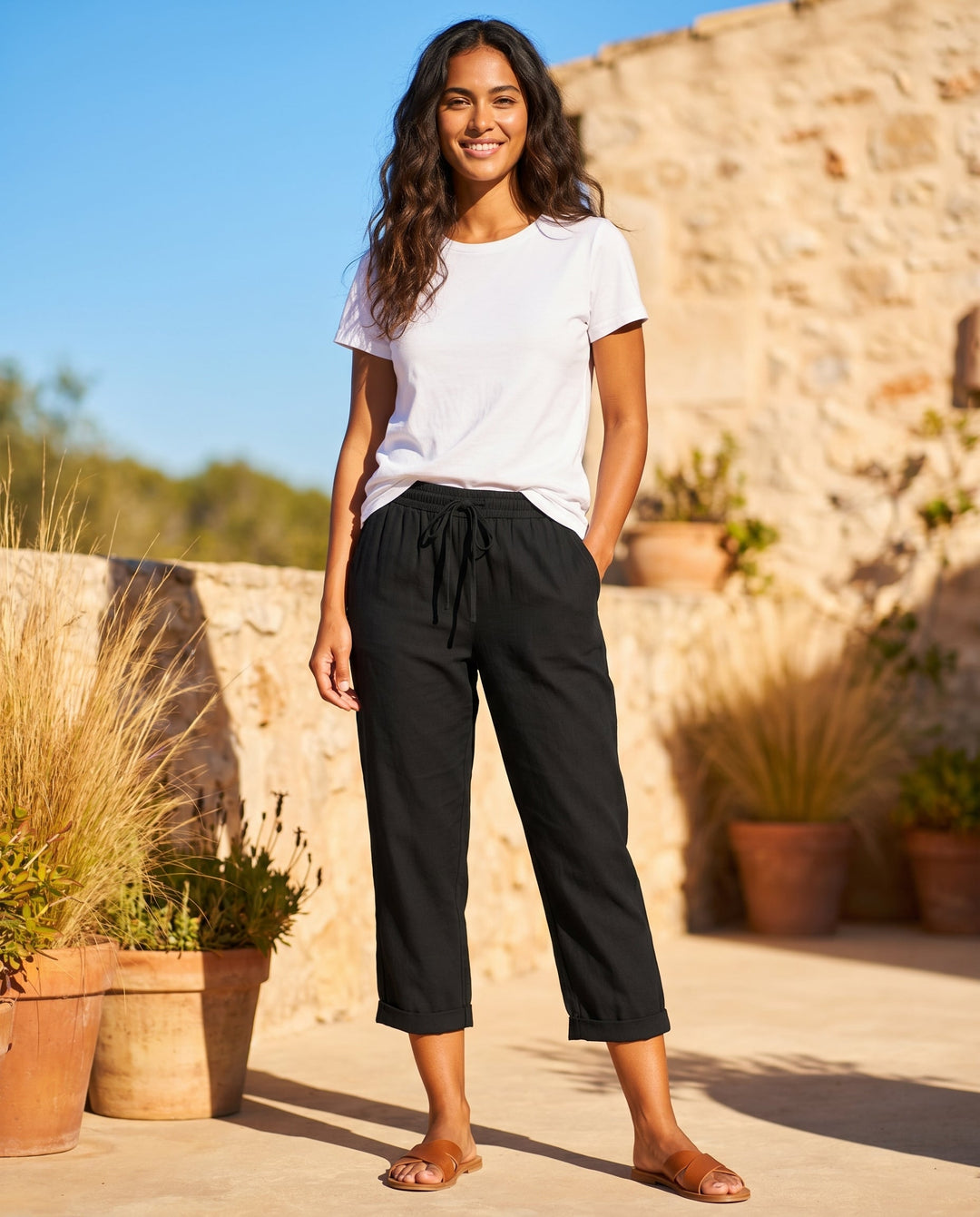Giselle | Women's Timeless Relaxed Capri Pants