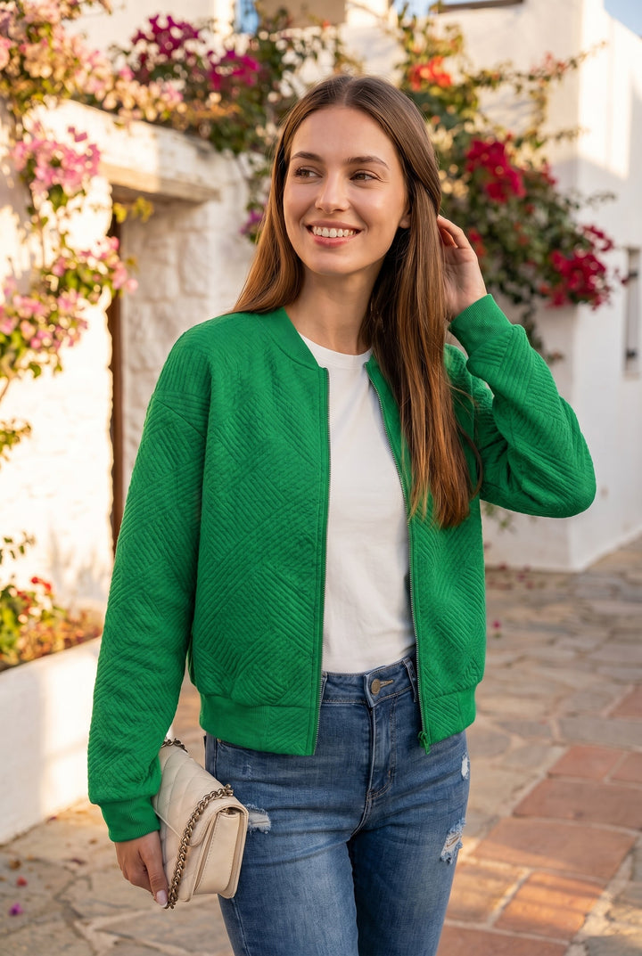 Women's Stylish Lightweight Bomber Jacket for Year-Round Comfort