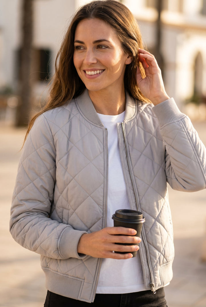Women's Stylish Lightweight Bomber Jacket for Year-Round Comfort