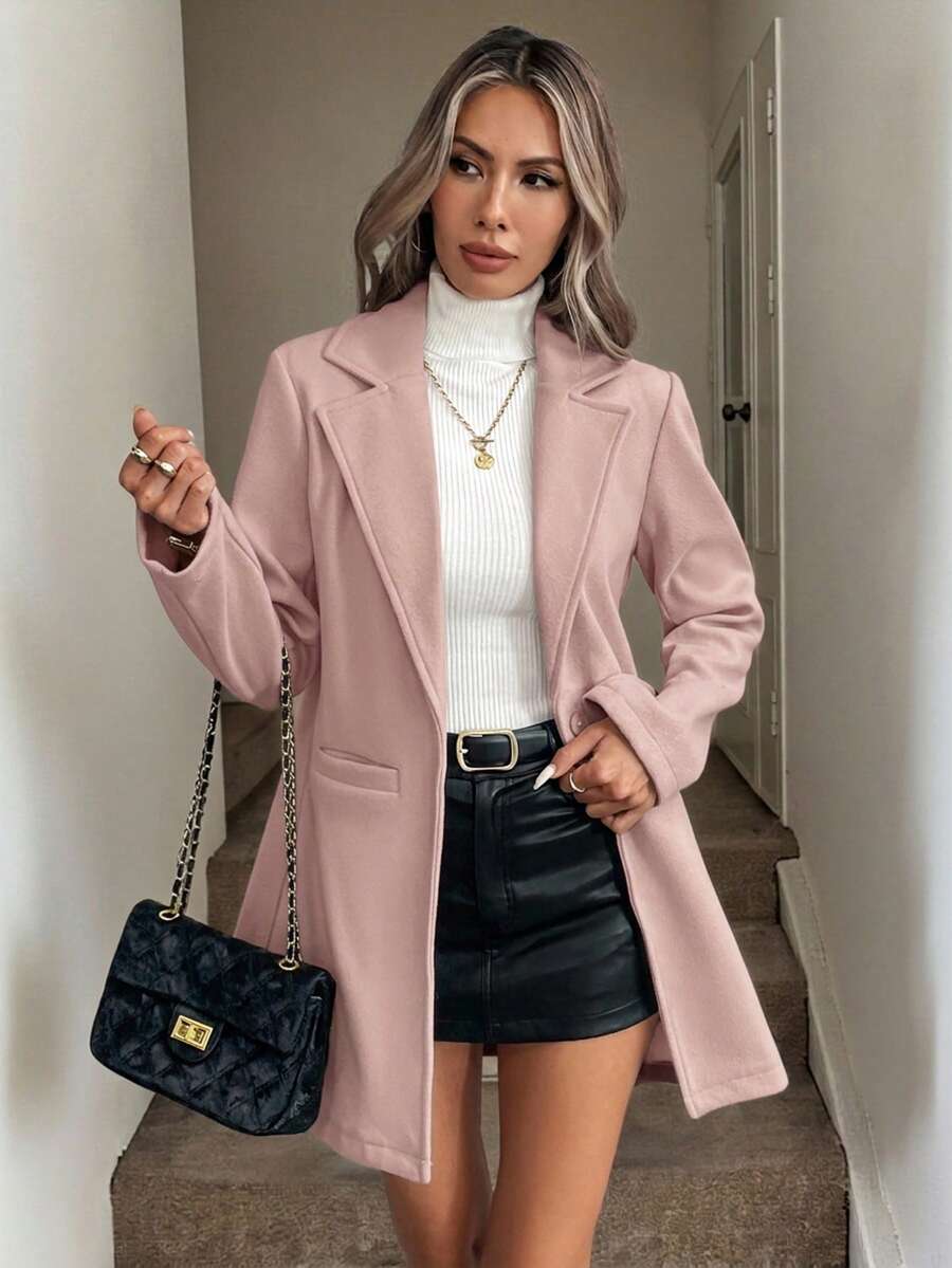 Women's Oversized Lapel Collar Blazer for Professional Wear
