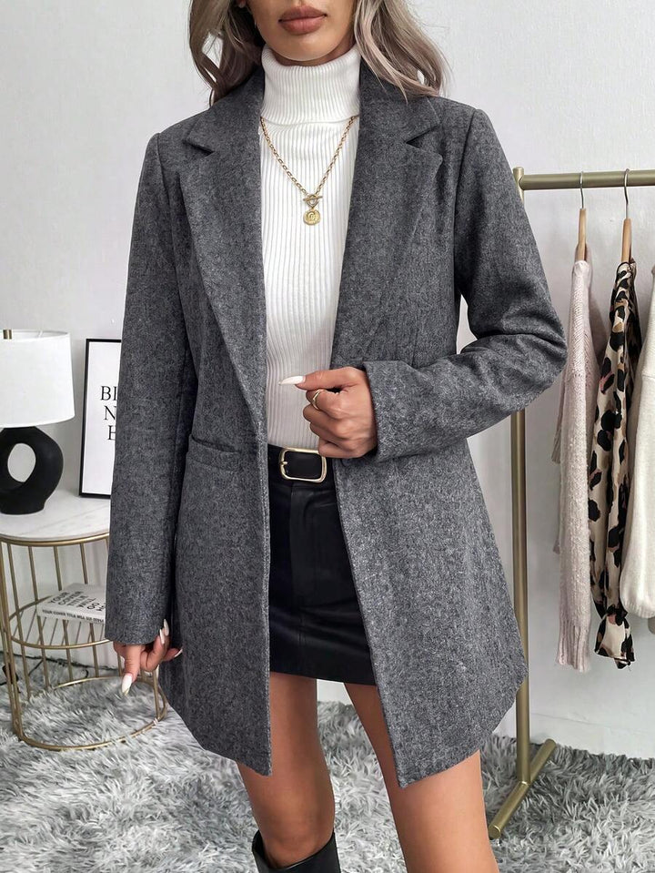 Women's Oversized Lapel Collar Blazer for Professional Wear