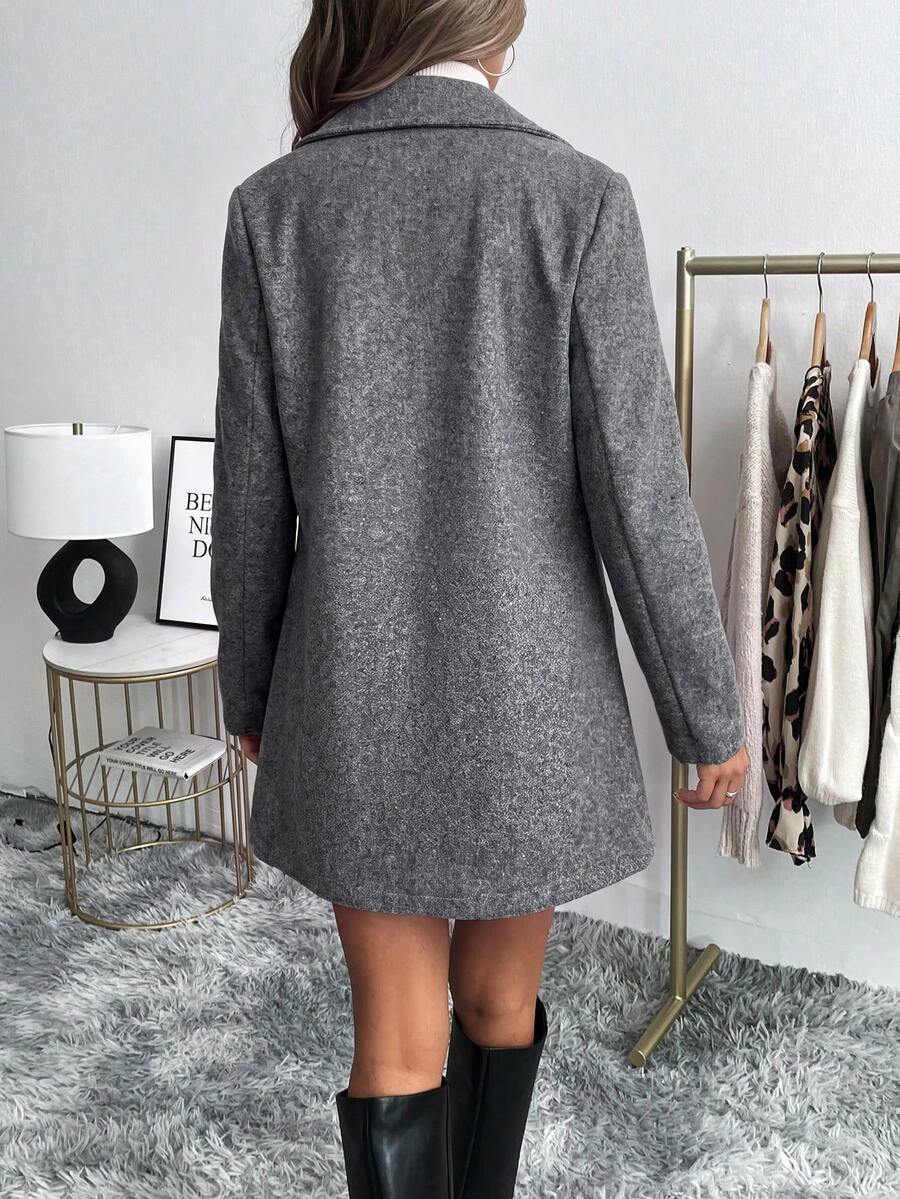 Women's Oversized Lapel Collar Blazer for Professional Wear