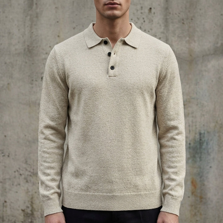 Men's Knit Polo Sweater