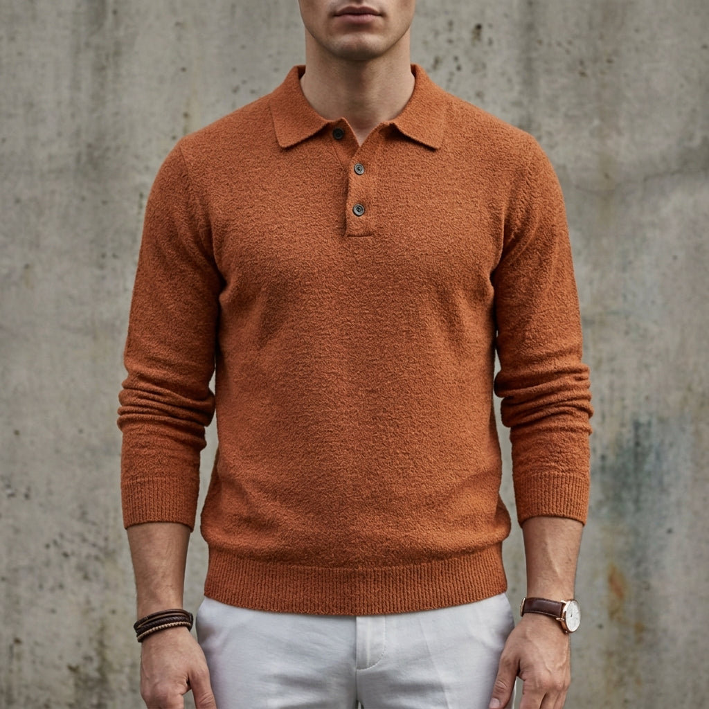 Men's Knit Polo Sweater