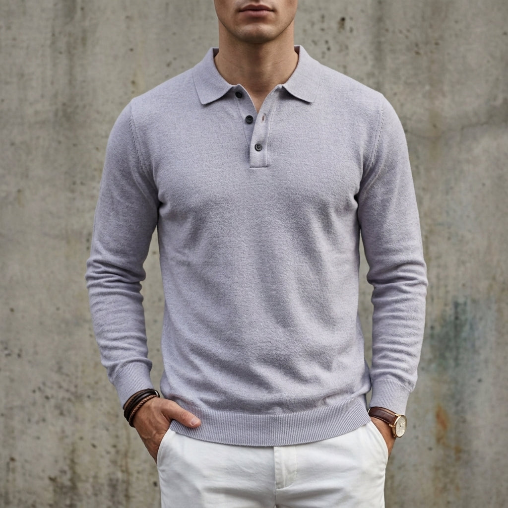Men's Knit Polo Sweater