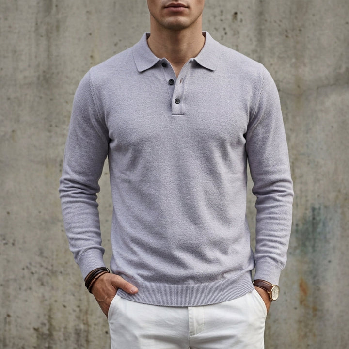 Men's Knit Polo Sweater