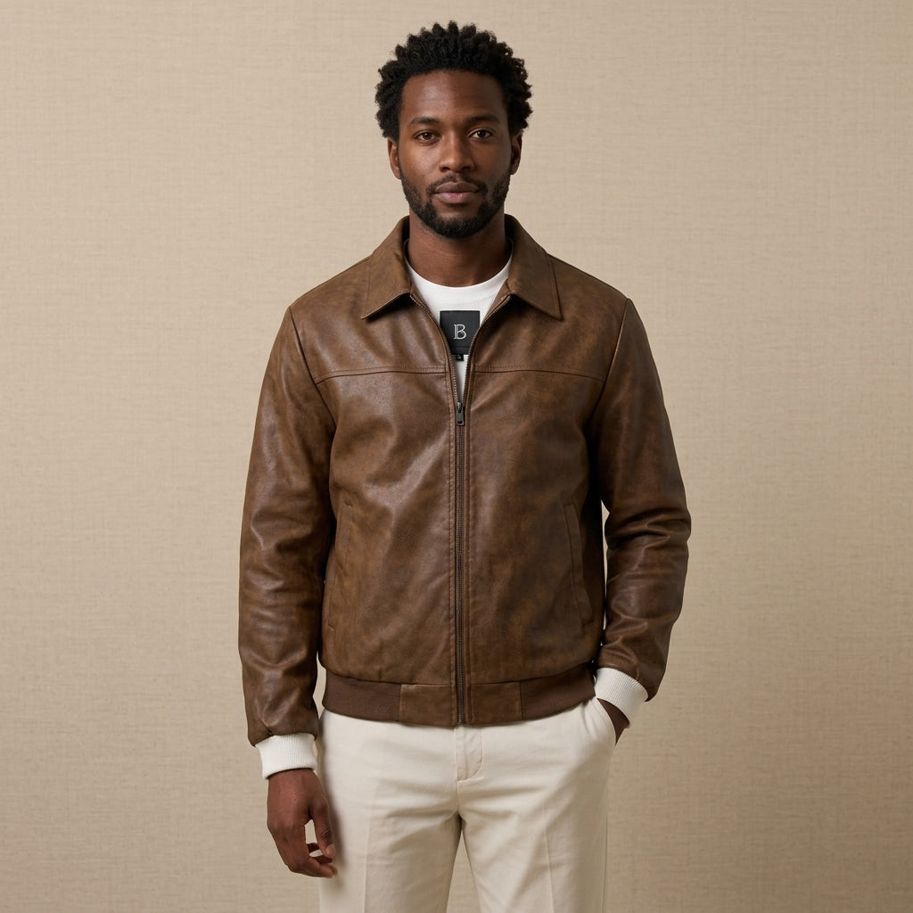 Men's Suede Leather Jacket