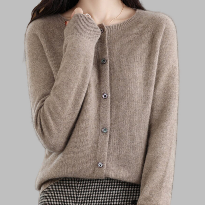 Women's O-Neck Knit Cardigan