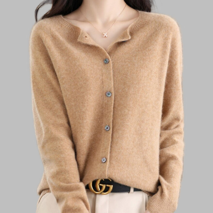 Women's O-Neck Knit Cardigan