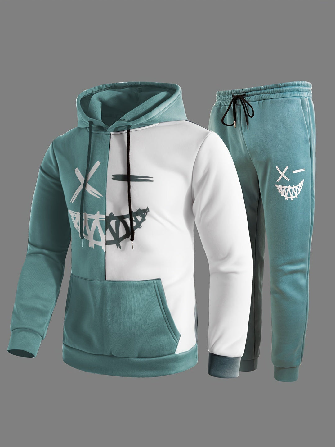 Men's Hooded Sweatshirt and Jogging Pants Set