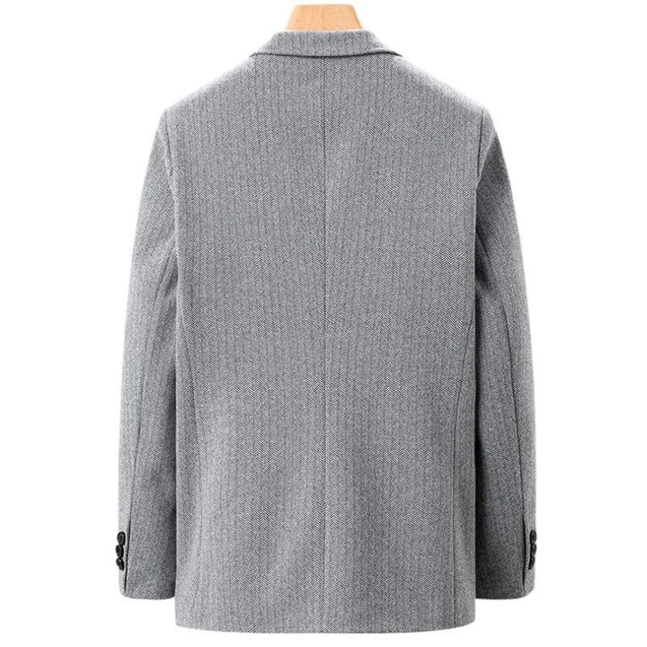 Men's Elegant Herringbone Pattern Jacket