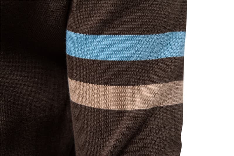Men's Colorblock Zip-Up Knit Cardigan