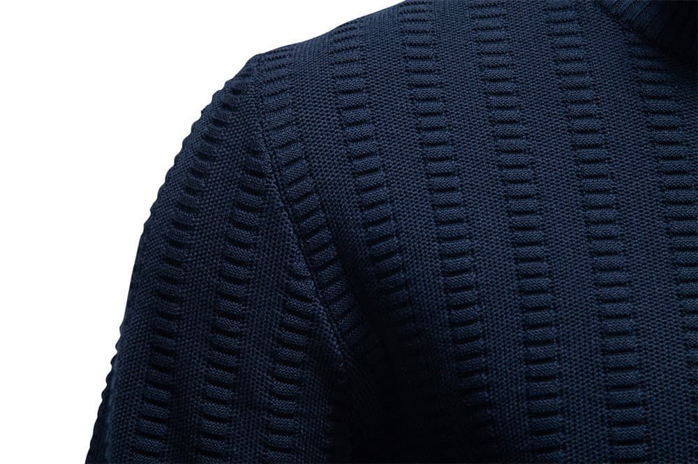 Men's Textured Half-Zip Knit Pullover Sweater