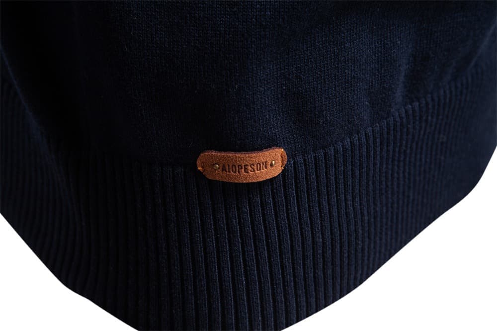Men's Striped Half-Zip Knit Sweater