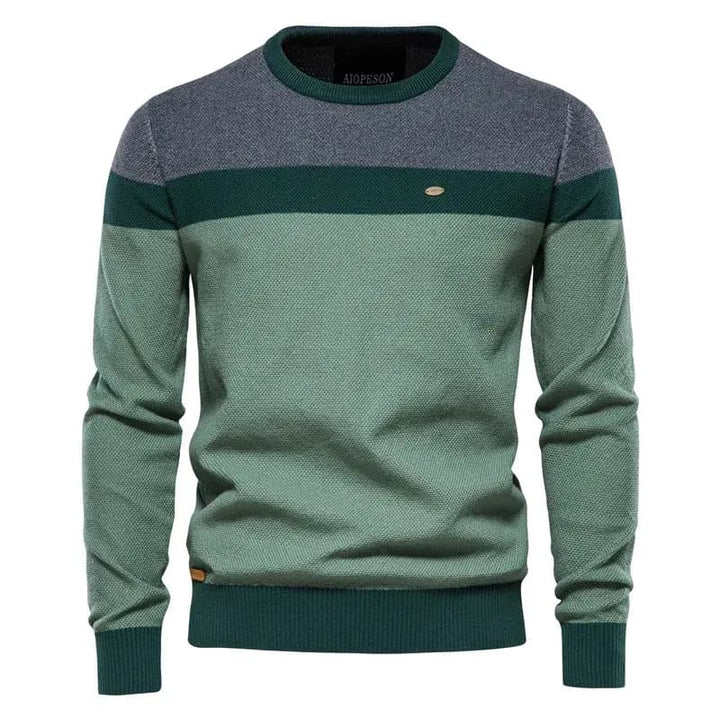 Men's Colorblock Long Sleeve Pullover Sweater