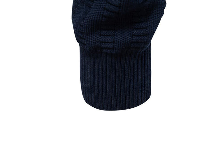 Men's Textured Half-Zip Knit Pullover Sweater