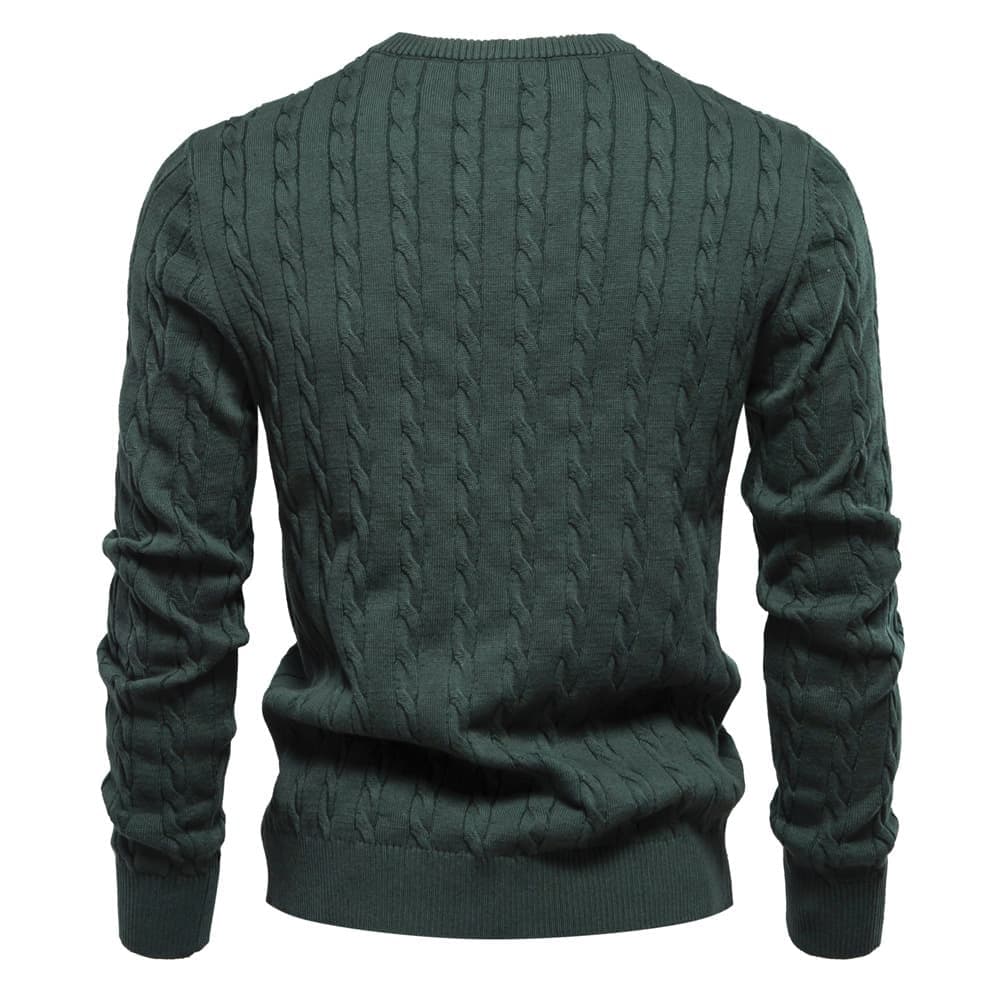 Men's Cable Knit Giraffe Pattern Sweater