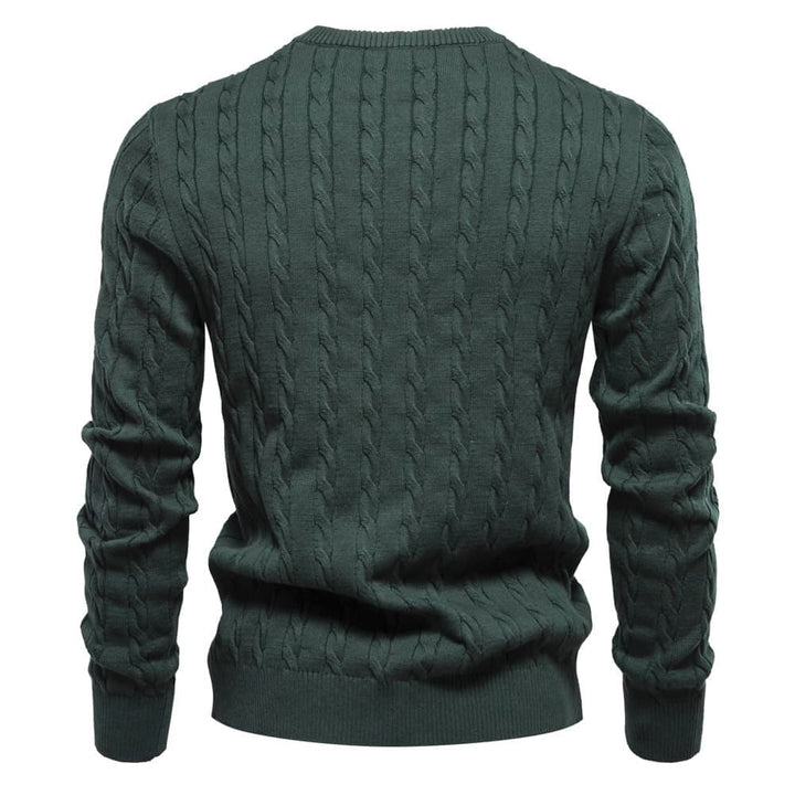 Men's Cable Knit Giraffe Pattern Sweater