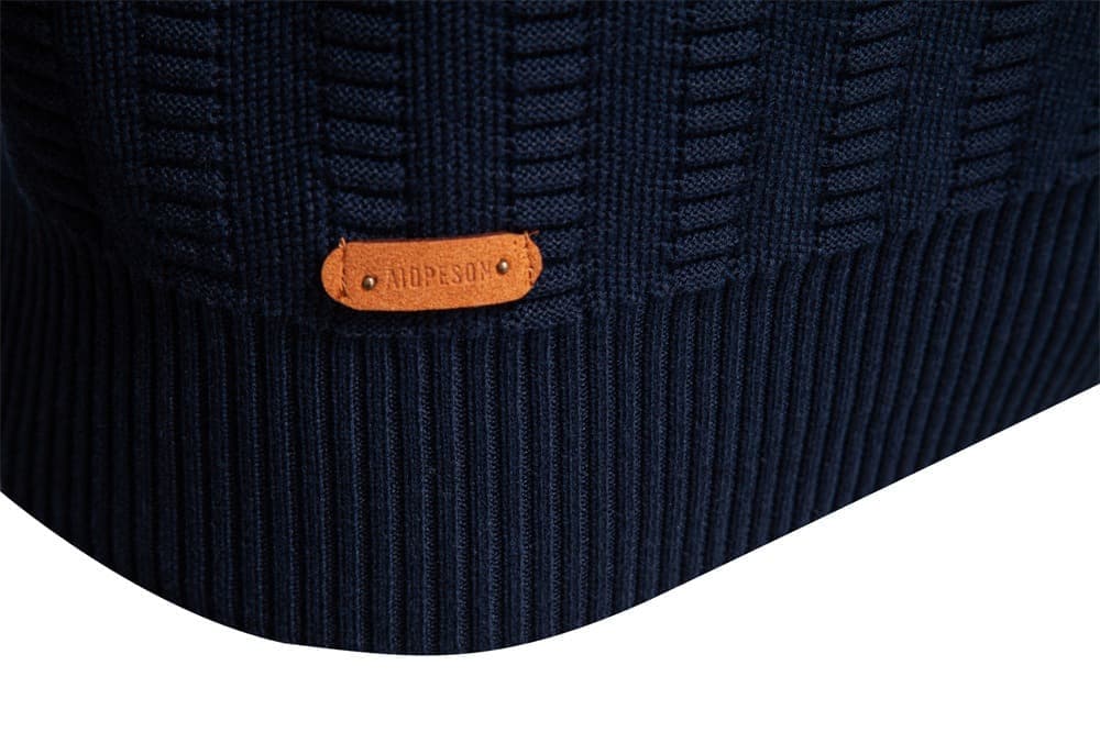 Men's Textured Half-Zip Knit Pullover Sweater