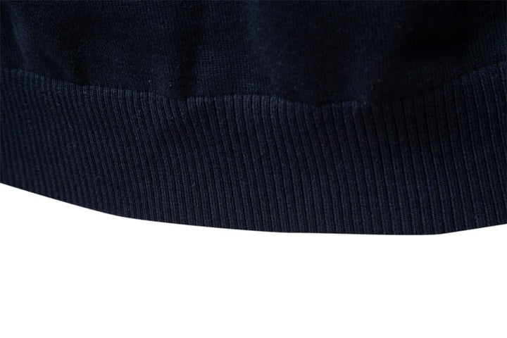Men's Striped Half-Zip Knit Sweater